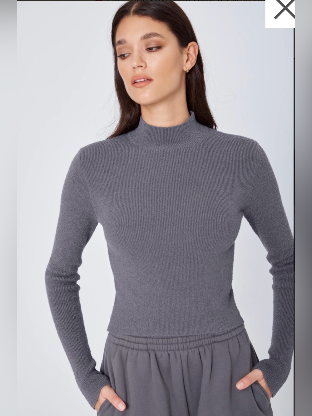 NWT Atoir x Rozalia Stone Mock Neck L/S  Sweater L/12